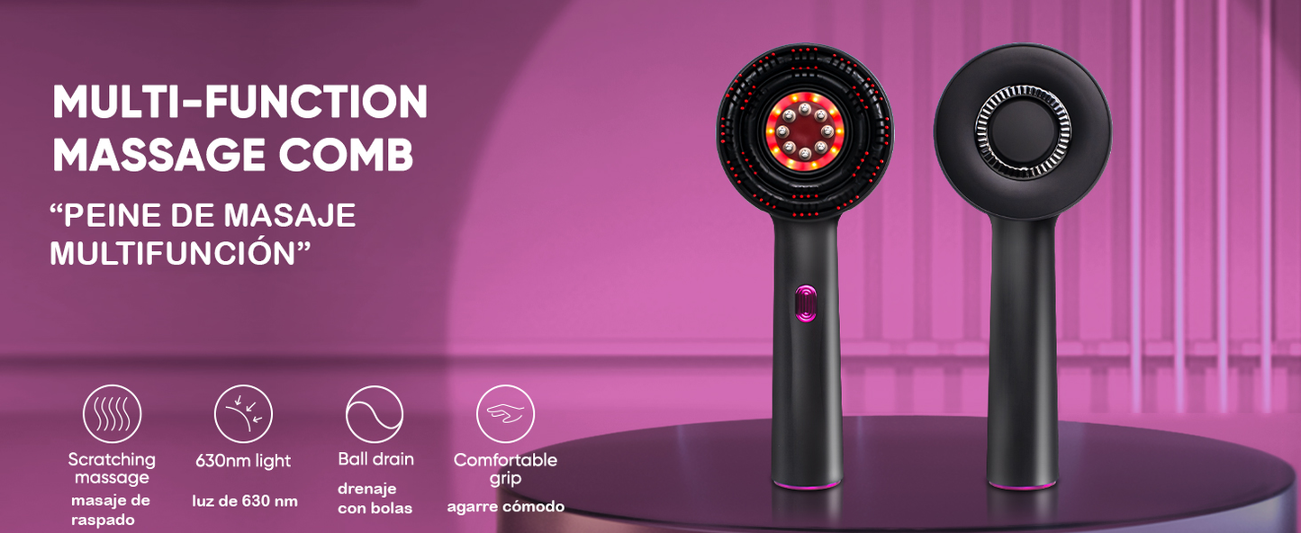 Peine electrico de masaje capilar